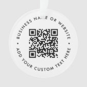 QR-codeminimalistisch eenvoudig witboek schoon Ornament (voorkant)