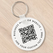QR-codeminimalistisch eenvoudig witboek schoon Sleutelhanger