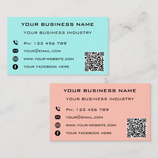 QR-codenaam Adres Contactgegevens Visitekaartje Contactkaartje (Voorkant / Achterkant)