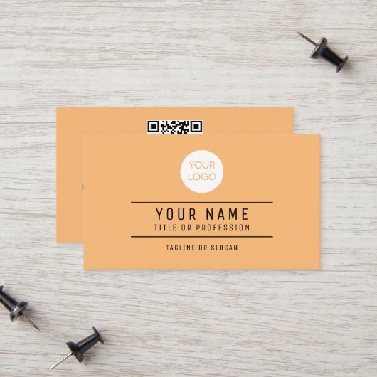 QR-codenaam Professionele Logo Harmony Warmte Contactkaartje (Voorkant / Achterkant in situ)