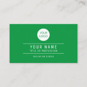 QR-codenaam Professionele Logo Kelly Green Contactkaartje (Voorkant)