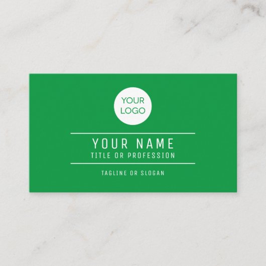 QR-codenaam Professionele Logo Kelly Green Contactkaartje (Voorkant)