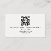QR-codenaam Professionele Logo Off Wit Contactkaartje (Achterkant)