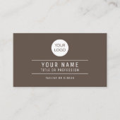 QR Codenaam Professionele Logo Pumpernickel Bruin Contactkaartje (Voorkant)