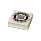 QR-codenaam retouradres Ronde Rubberstempel (Stempel)