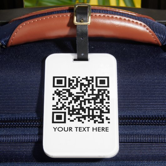 QR-codenaam Tekst Zakelijke streepjescode Sjabloon Bagagelabel (Voorkant Insitu 2)