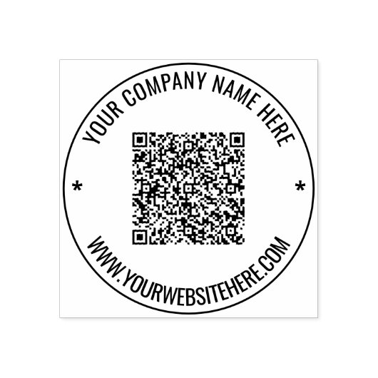 QR-codenaam Website Moderne Stempel (Afrduk)