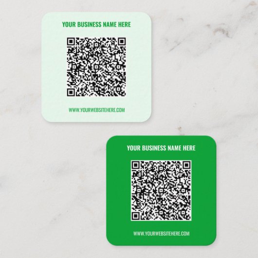 QR-codenaam Website Visitekaartje - Kies kleuren (Voorkant / Achterkant)