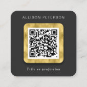 QR-codenetwerk eenvoudig modern vierkant vierkant Vierkante Visitekaartje (Voorkant)