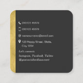 QR-codenetwerk eenvoudig modern vierkant vierkant Vierkante Visitekaartje (Achterkant)