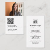 QR-codenetwerk modern logo onroerend goed  Visitekaartje (Voorkant / Achterkant)