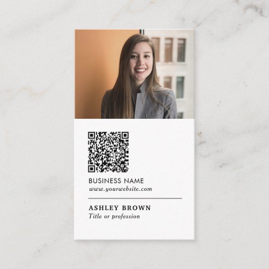 QR-codenetwerk modern logo onroerend goed  Visitekaartje (Voorkant)