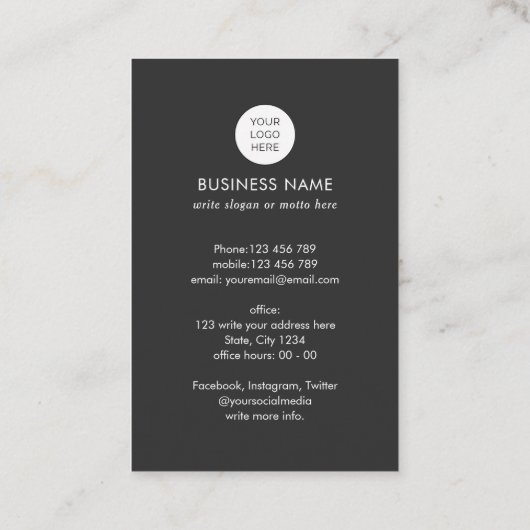 QR-codenetwerk modern onroerend goed in logo Visitekaartje (Achterkant)