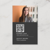 QR-codenetwerk modern onroerend goed in logo Visitekaartje (Voorkant)