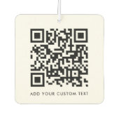QR-codenummer - Eenvoudige aangepaste tekst reinig Luchtverfrisser (Voorkant)