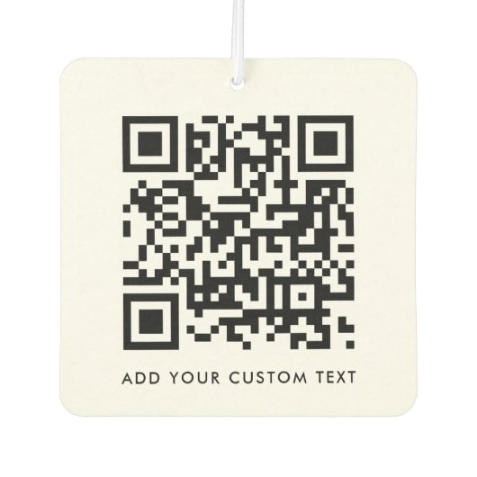 QR-codenummer - Eenvoudige aangepaste tekst reinig Luchtverfrisser (Voorkant)