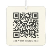 QR-codenummer - Eenvoudige aangepaste tekst reinig Luchtverfrisser (Achterkant)