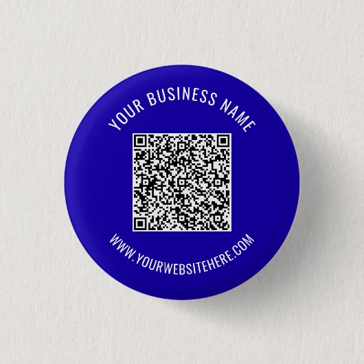 QR-codenummer Naam en website Promotie-Button Ronde Button 3,2 Cm (Voorkant)