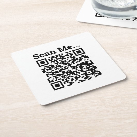 QR-codeontwerp Kartonnen Onderzetters (Schuin)