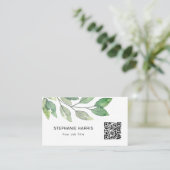 QR-codepolage Visitekaartje (Staand voorkant)