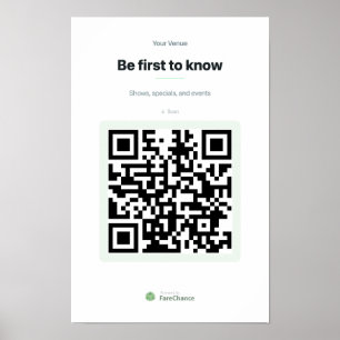 QR-codeposter voor restaurants en winkels, 11x17 Poster