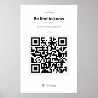 QR-codeposter voor restaurants en winkels, 11x17 Poster