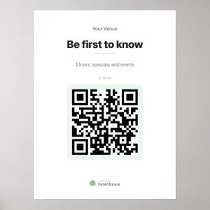 QR-codeposter voor restaurants en winkels, 18x24 Poster