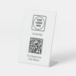 QR-codeprijslijst | Aangepaste contactloze zaken Reclamebord Met Voetstuk