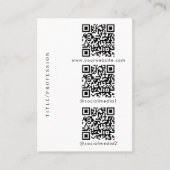 QR-codes 6 scanbare website en links naar sociale Contactkaartje (Voorkant)