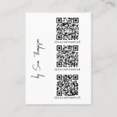 QR-codes 6 scanbare website en links naar sociale Contactkaartje (Achterkant)