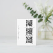 QR-codes 6 scanbare website en links naar sociale Contactkaartje (Staand voorkant)