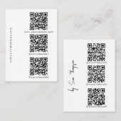 QR-codes 6 scanbare website en links naar sociale  Contactkaartje (Voorkant / Achterkant)