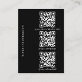 QR-codes 6 scannbare website en sociale media zwar Contactkaartje (Voorkant)