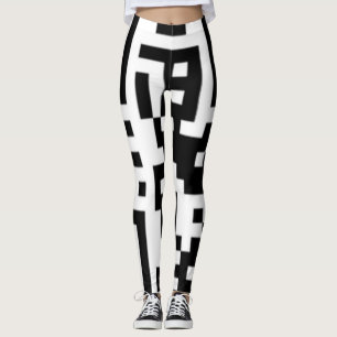 QR Codes Funky Squares leggings lezen "noem me"
