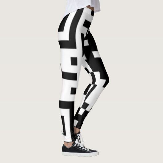 QR Codes Funky Squares leggings lezen "noem me" (Rechts)