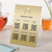 QR codes gastinformatie hotel resort goud Reclamebord Met Voetstuk (Insitu)