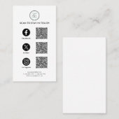 QR-codes & links naar sociale media Visitekaartje (Voorkant / Achterkant)