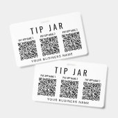 QR-codes voor fooienpotje voor meerdere betaalapps Badge (Voor- en achterkant)