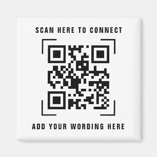 QR-codescan   Bedrijfs Logo Promotie Magnet