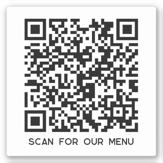 QR-codescan voor menu Sticker (Voorkant)