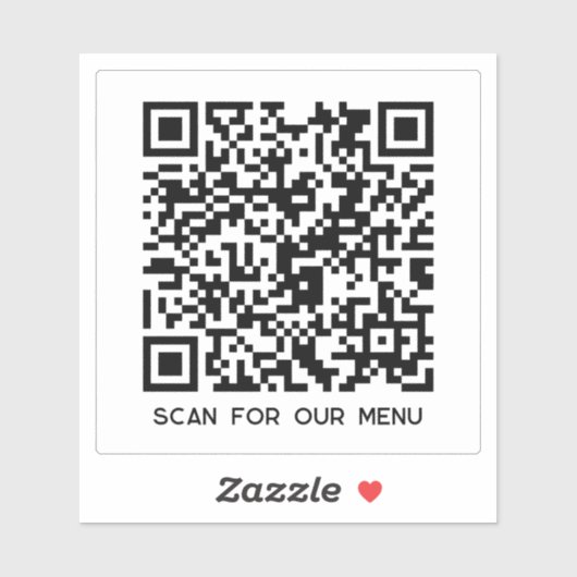 QR-codescan voor menu Sticker (Vel)