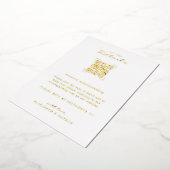 QR-codescan | Weddenschap met details Folie Uitnodiging (Gedraaid)