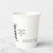 QR-codescan | Zakelijke Logo Papieren Bekers (Links)