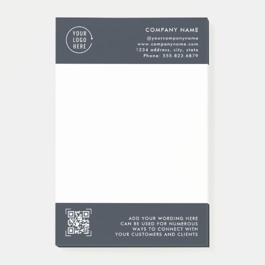 QR-codescan | Zakelijke Logo Post-it® Notes (Voorkant)