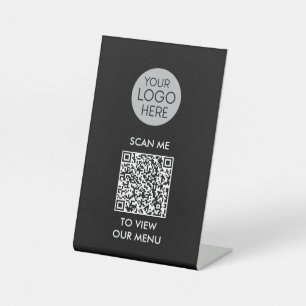 QR Codescannen naar menu Uitzicht Aangepaste zak Reclamebord Met Voetstuk