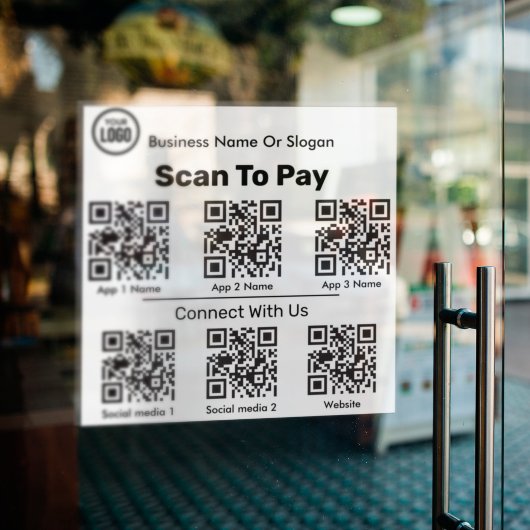 QR-codescanner voor betalings- en sociale applicat Sticker