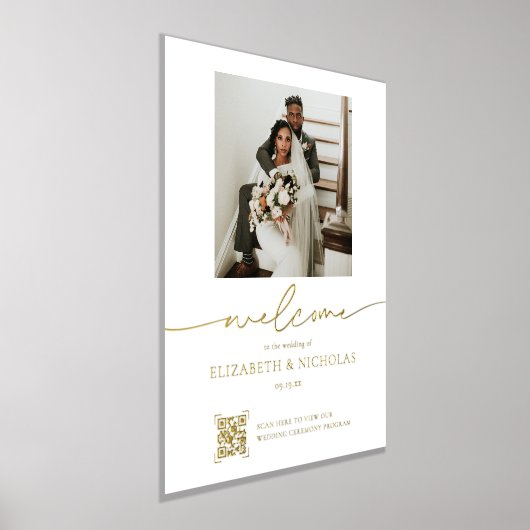 QR-codescanprogramma | Welkom bruiloft foto Folie Afdrukken (Laagn)