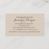 QR-codescript Pampas Sand Boho Handmade Jewelry Visitekaartje (Achterkant)