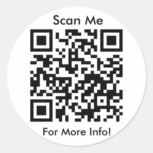QR-codestickers Ronde Sticker (Voorkant)
