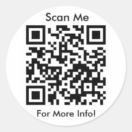 QR-codestickers Ronde Sticker